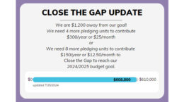 Latest close the gap update graphic.