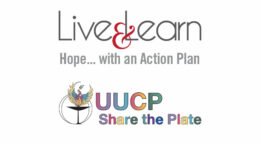 The Live and Learn logo floating above the UUCP share the Plate logo on a white background.